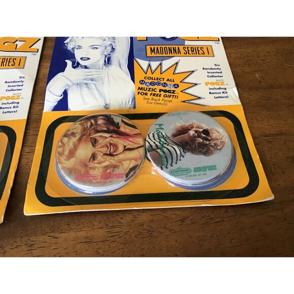 Vintage 1993 Set of 2 Madonna Pogz (Pogs) Series 1 SEALED - Picture 6 of 13